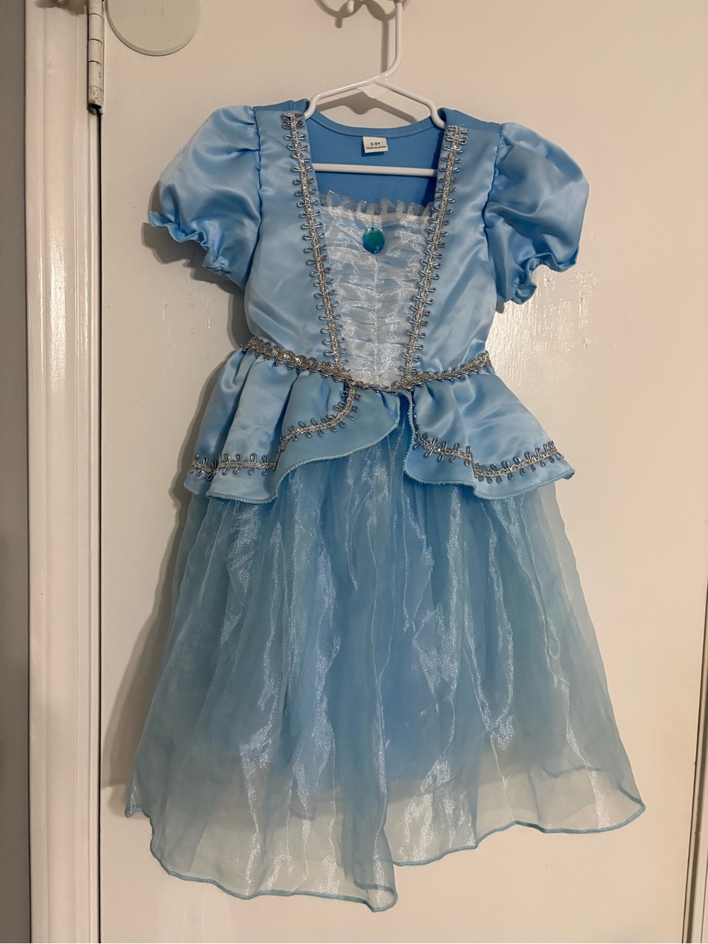 Light Blue Princess Girls Costume Dress Sparkly Tulle 2-3 Years Old